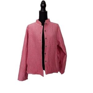 kiko Size XL Light Pink Women’s Jacket 100% silk with Pockets Brand New #100